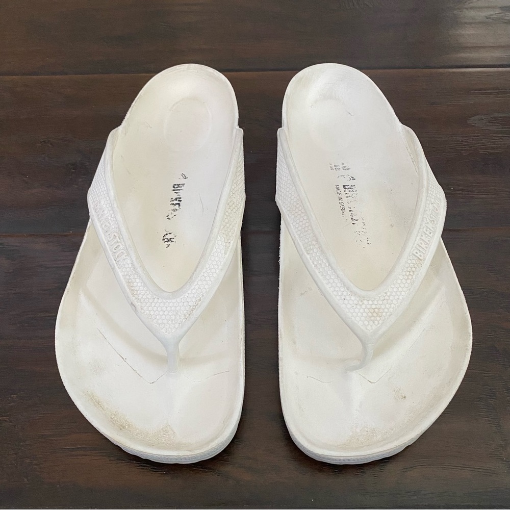 Birkenstock Made In Germany Women's White Rubber Sandals Fits Size 10